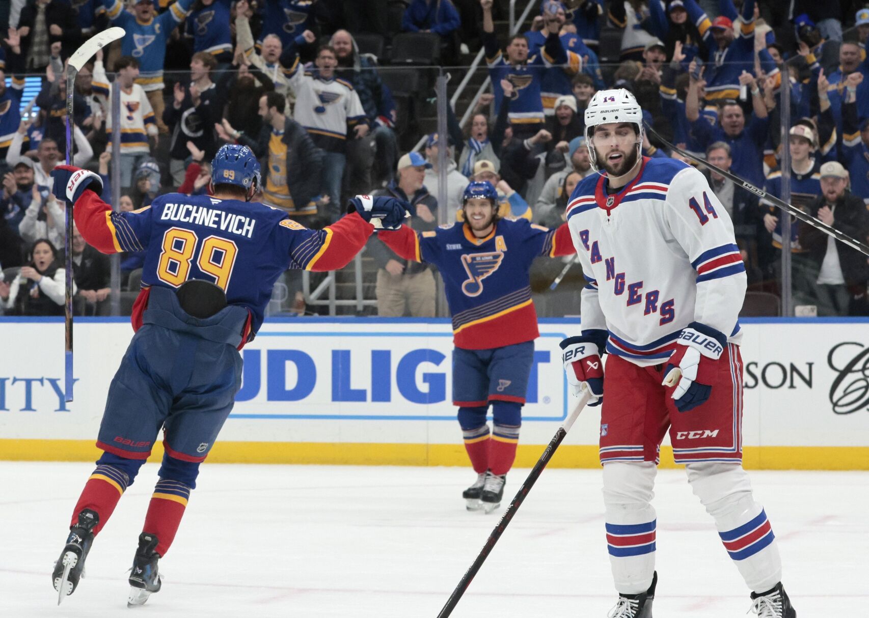 St. Louis Blues host New York Rangers